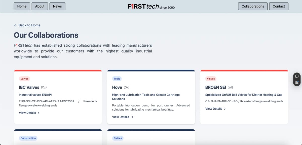 Exemplu proiect: FirstTech — web design performant și optimizat SEO