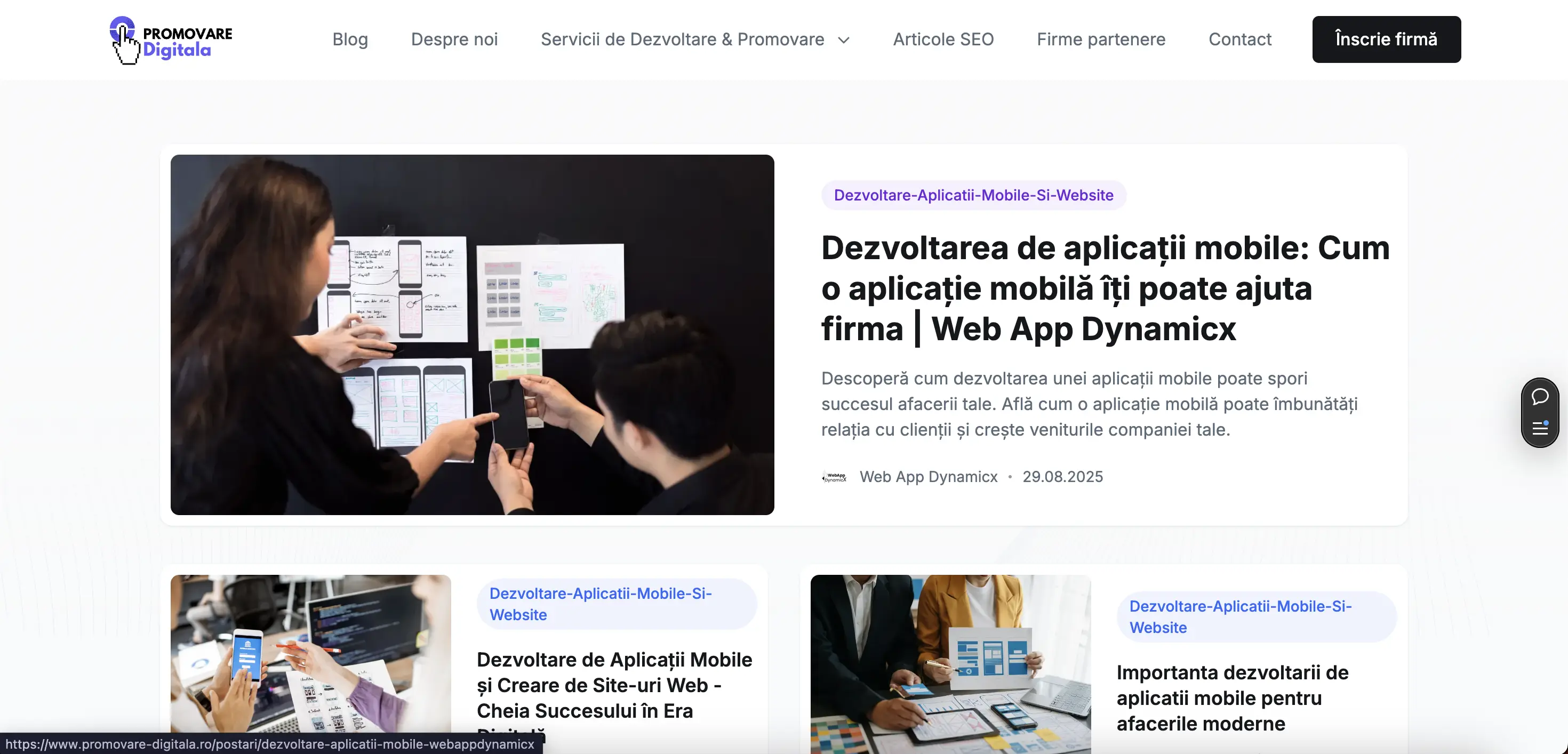 Proiect portofoliu: Promovare Digitală — Marketing