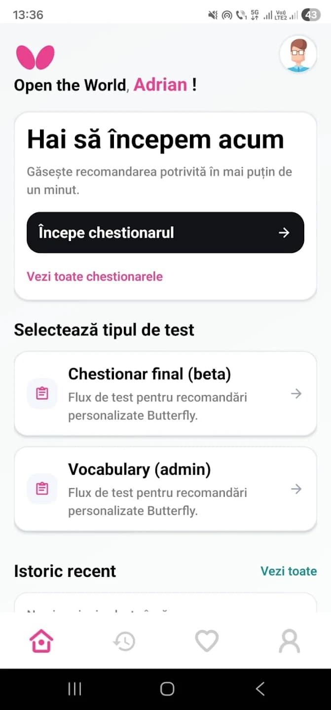 My Butterfly: rezultat recomandare echipament tenis de masă