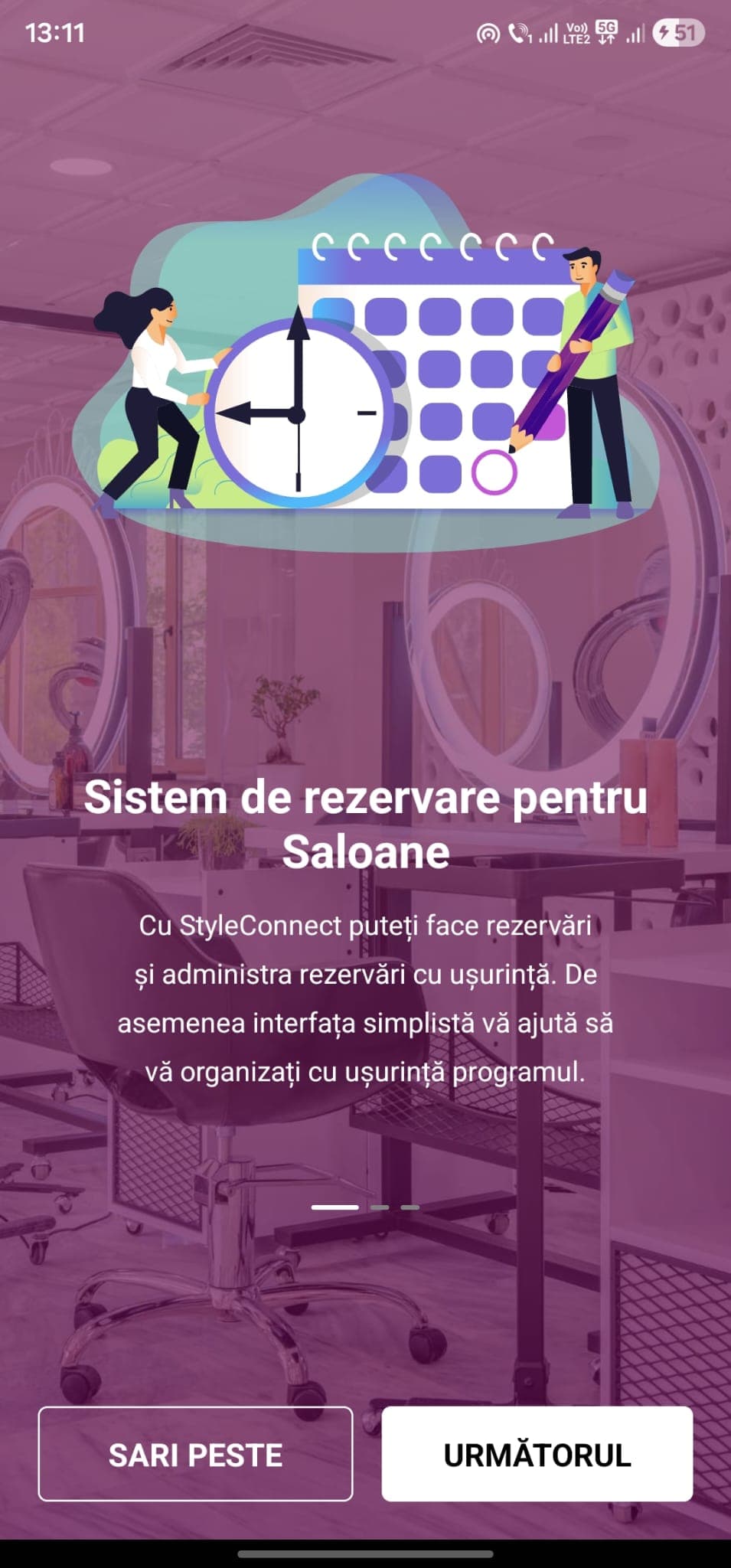Aplicația StyleConnect — fișă client și istoric vizite