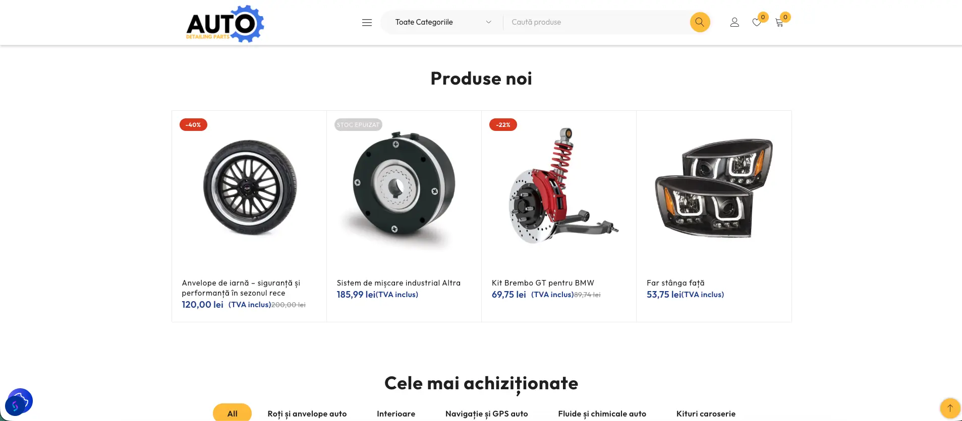 Proiect portofoliu: Auto Detailing Parts - Magazin Online Piese Auto