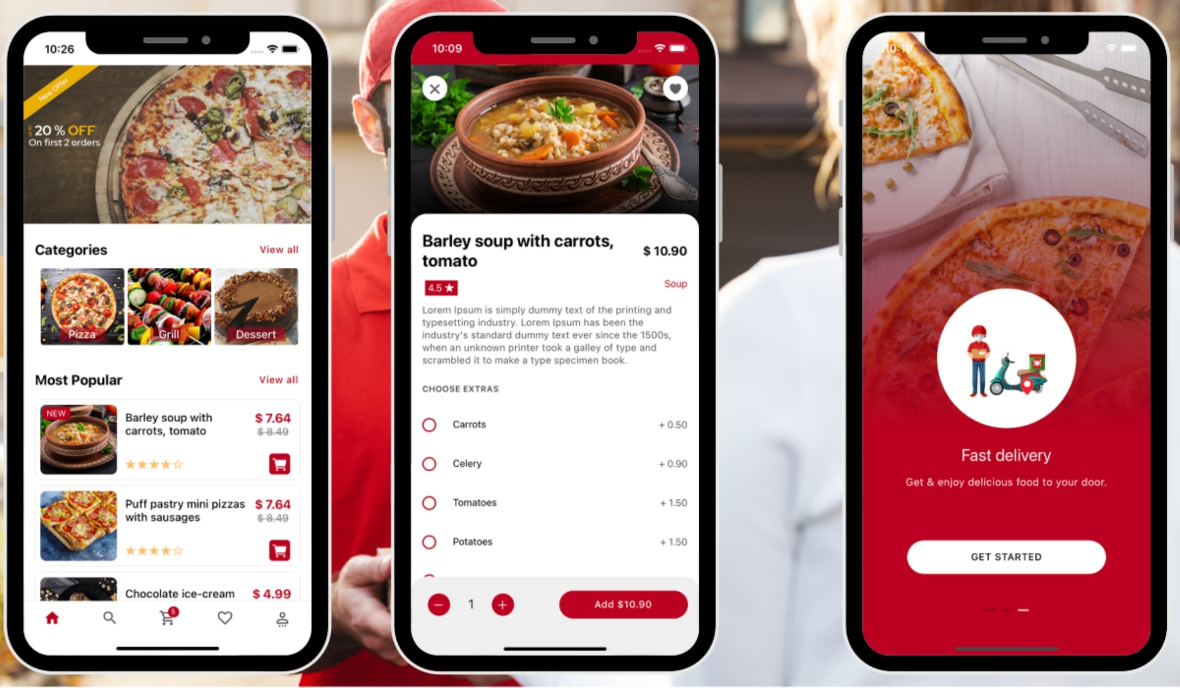 Aplicație de Food Ordering pentru restaurante – exemplu interfață