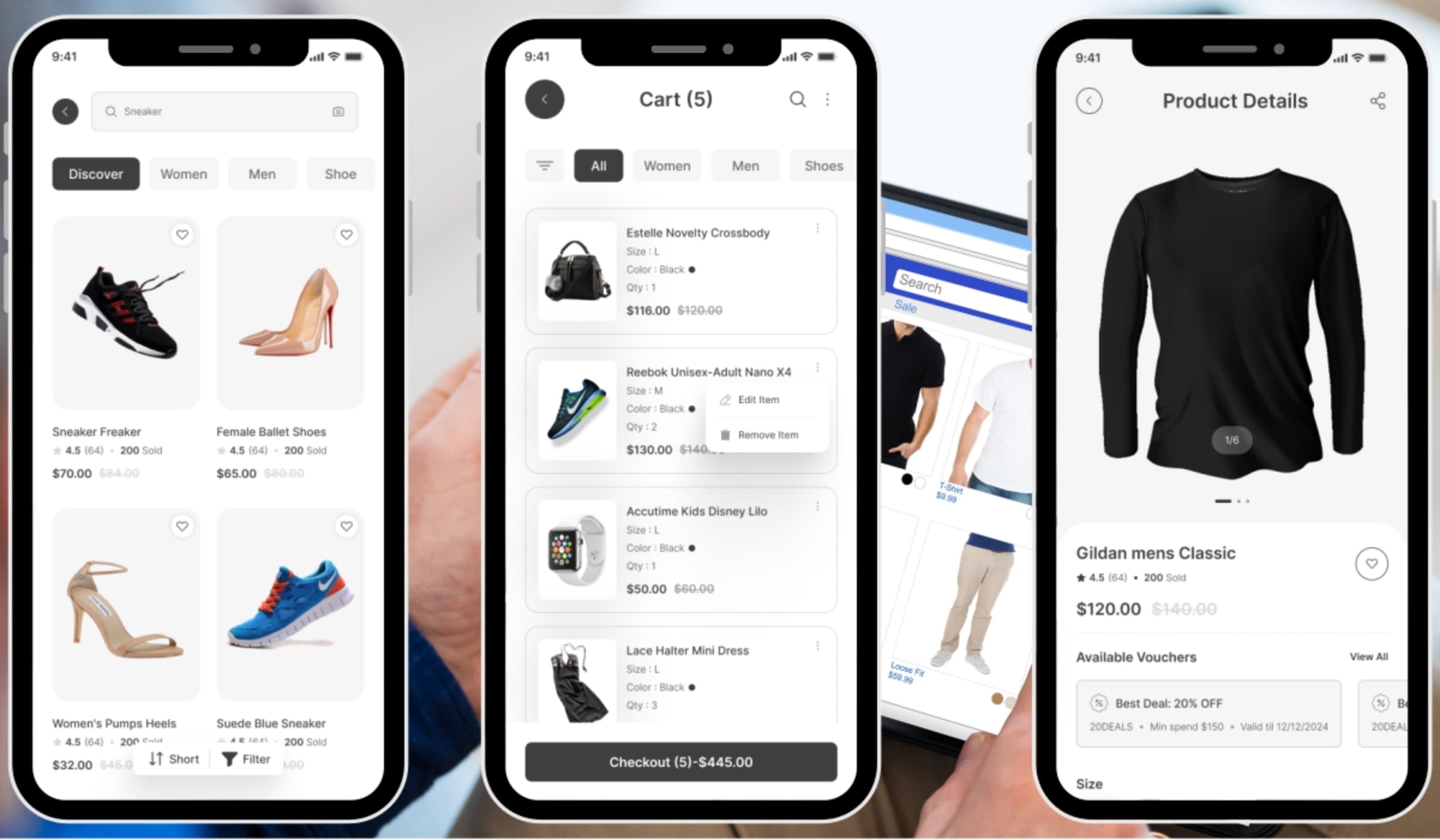 Aplicație mobilă de E-commerce – prezentare produse și checkout optimizat