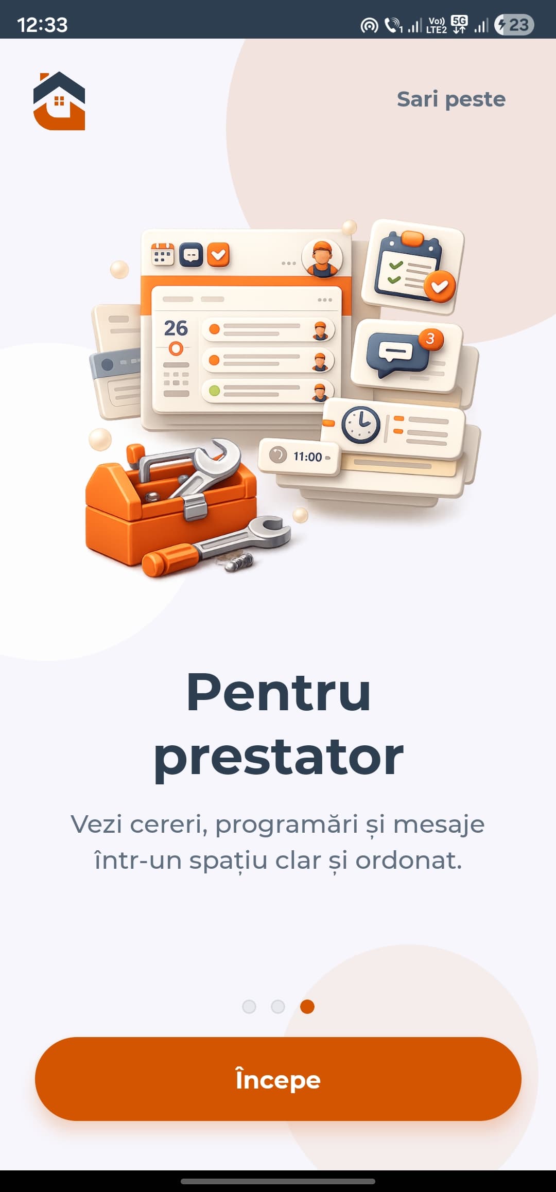 AInevoie — onboarding pentru fluxul de rezervare și confirmare