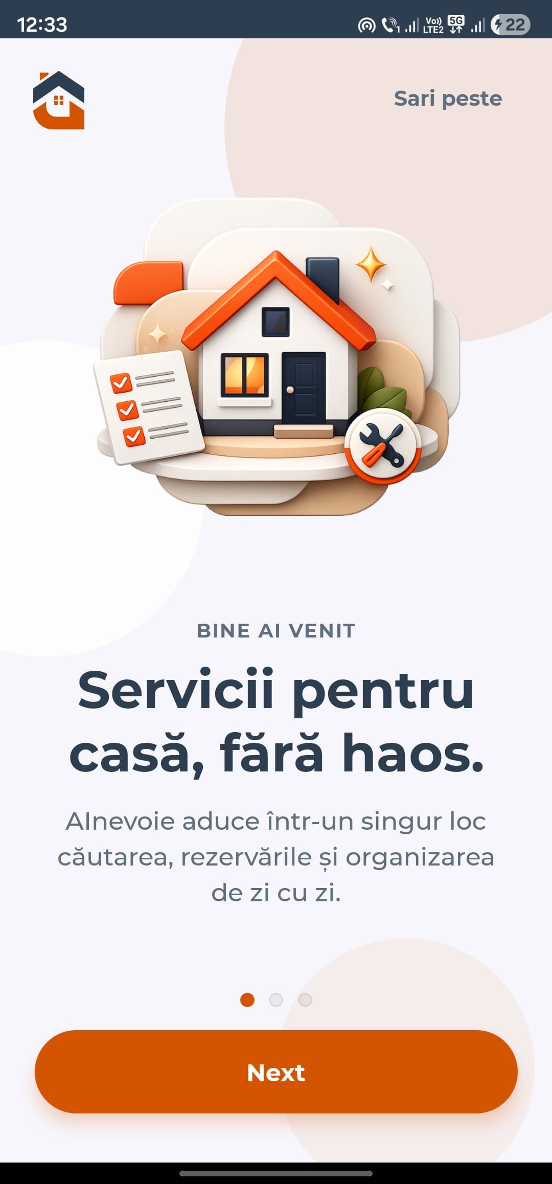 AInevoie — onboarding pentru utilizatorii care caută servicii de curățenie