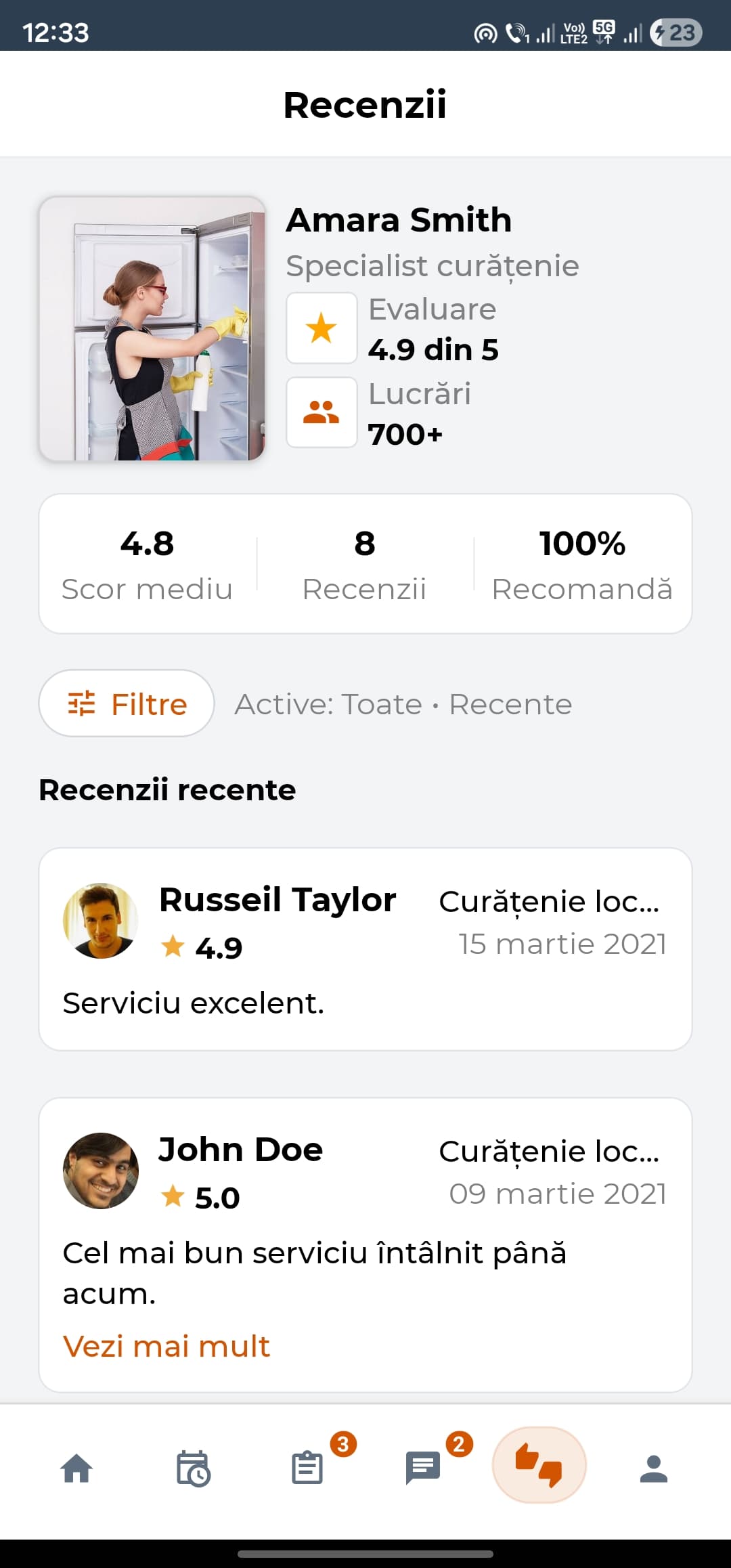 AInevoie — recenzii și profil pentru prestator