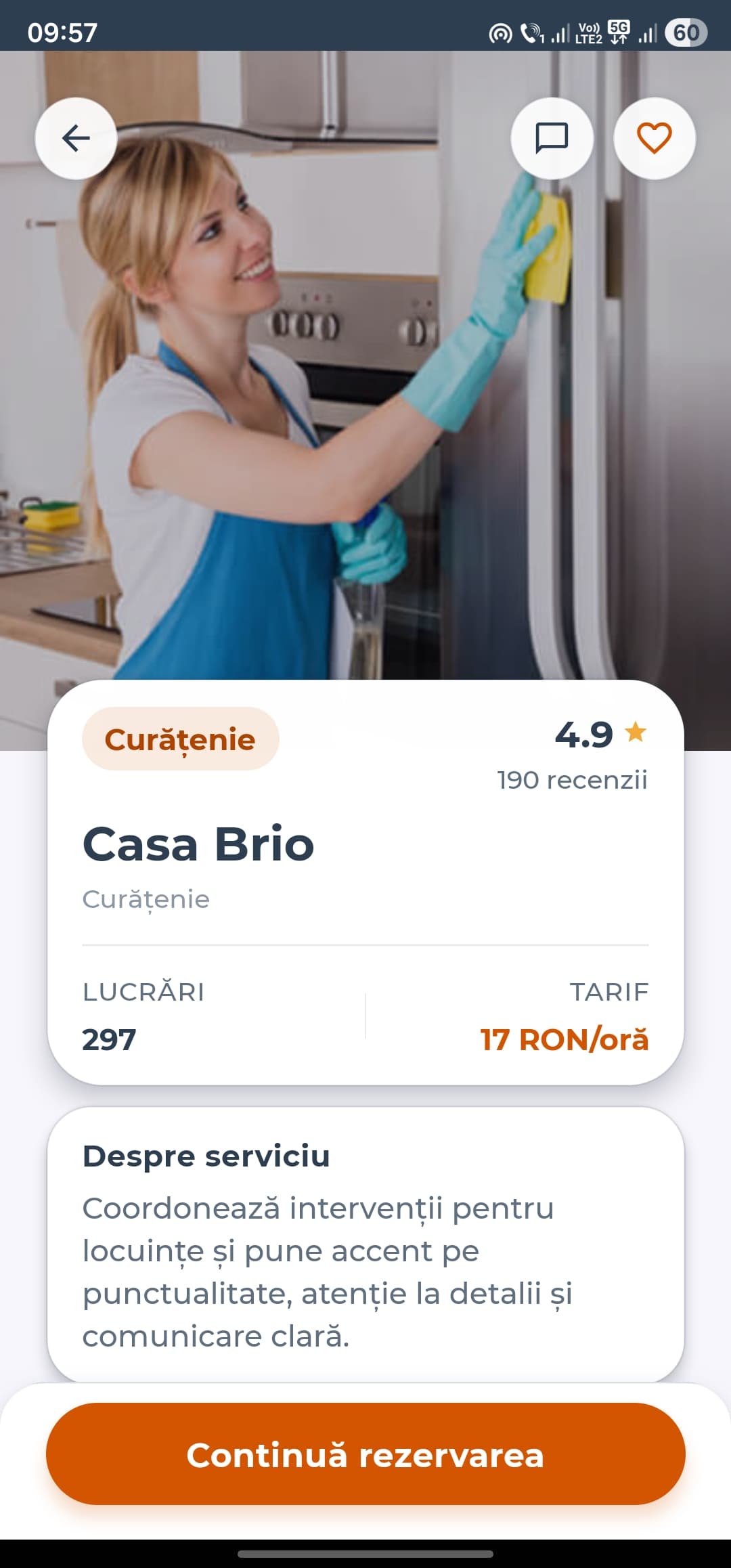 AInevoie — profilul unui prestator cu informații și recenzii