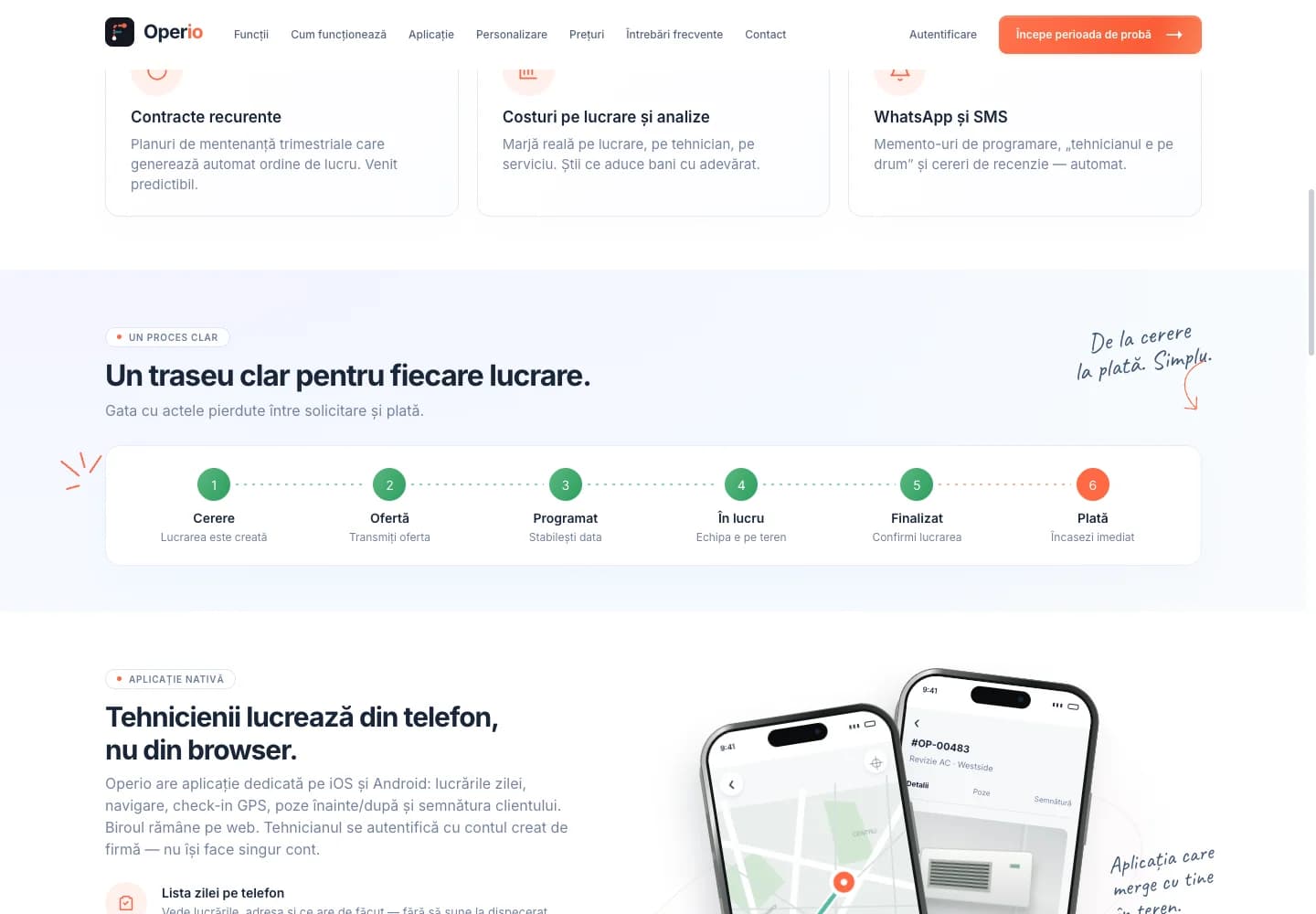 Operio: prezentare publică a fluxului operațional