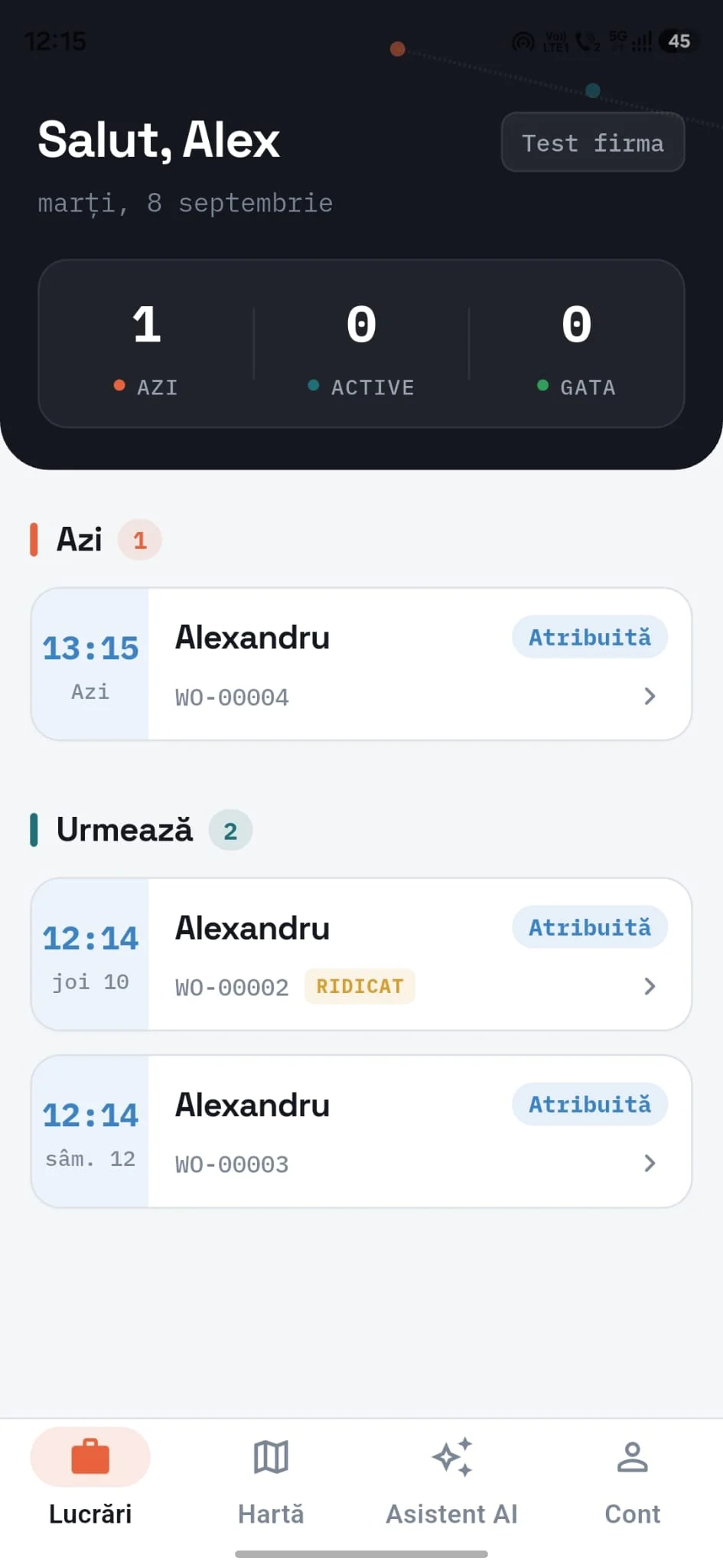 Operio: captură publicată în Google Play